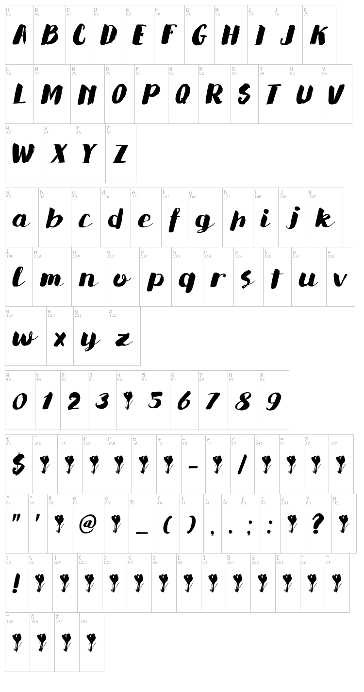 DK Saffron Walden font map